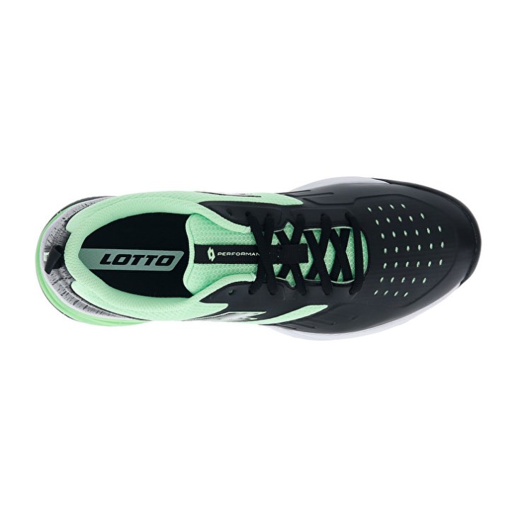 Men Lotto Superrapida 400 IV Padel Shoes Black / Green | QG235523T1