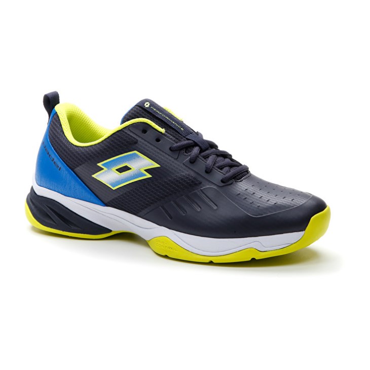 Men Lotto Superrapida 400 V Padel Shoes Blue / Yellow / Navy | ZZ934983X0