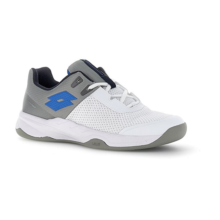 Men Lotto Superrapida 600 Padel Shoes Grey / White | OG759085V0