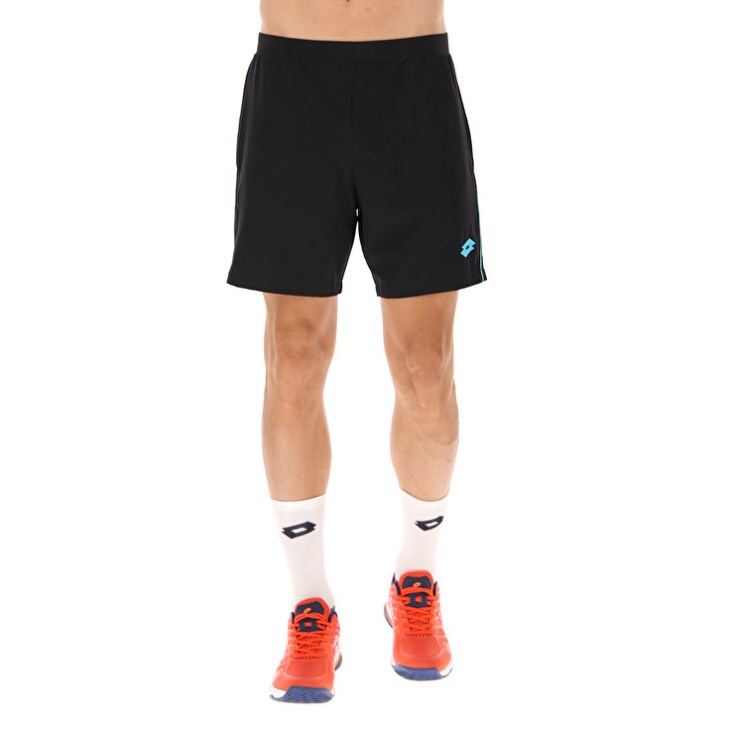 Men Lotto Superrapida V Shorts Black / Blue | EK742464X5
