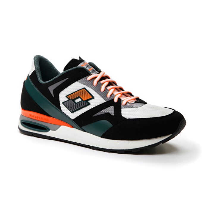 Men Lotto Synpulse '93 AMF Running Shoes White / Black / Green | QC446174U6
