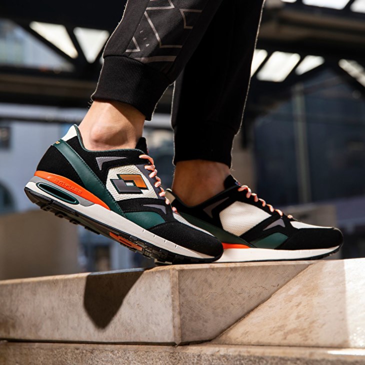 Men Lotto Synpulse '93 AMF Running Shoes White / Black / Green | QC446174U6