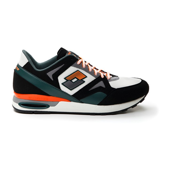 Men Lotto Synpulse '93 AMF Running Shoes White / Black / Green | QC446174U6