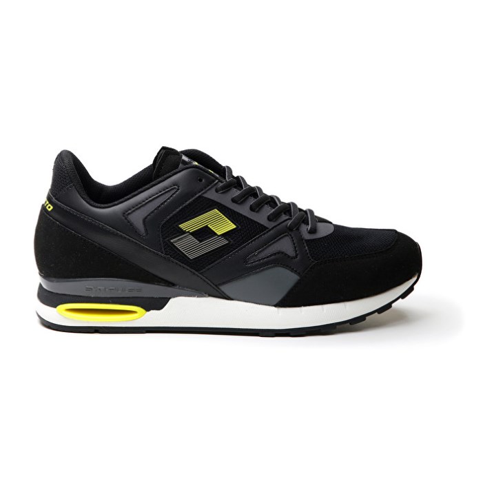 Men Lotto Synpulse '93 II AMF Running Shoes Black / Green / Grey | SW457525B8