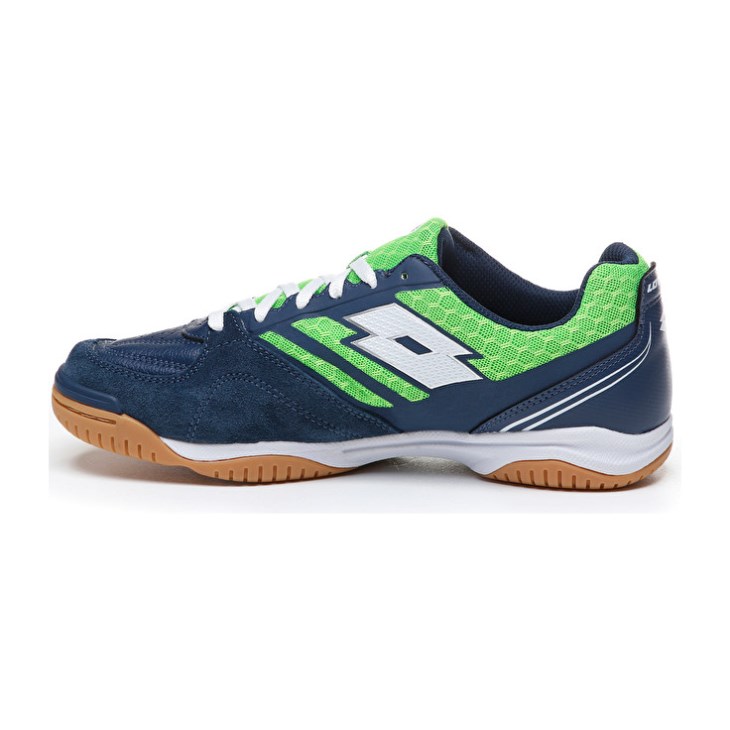 Men Lotto Tacto 200 IV Futsal Shoes Navy Blue / Green | BF086688Z3