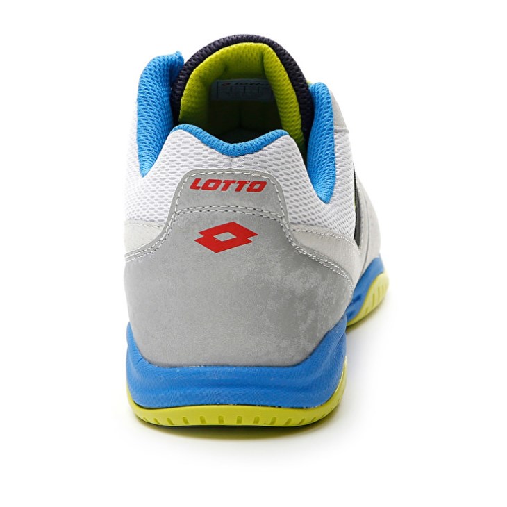 Men Lotto Tacto 200 VI ID Futsal Shoes White / Blue / Yellow | RB024362R2