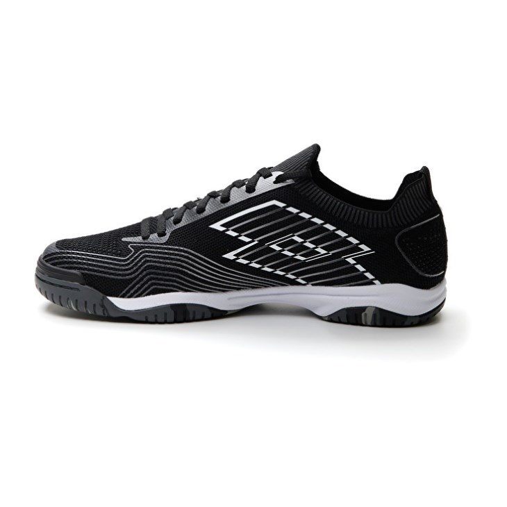 Men Lotto Tacto 250 ID Futsal Shoes Black / White / Grey | ZC152165N2