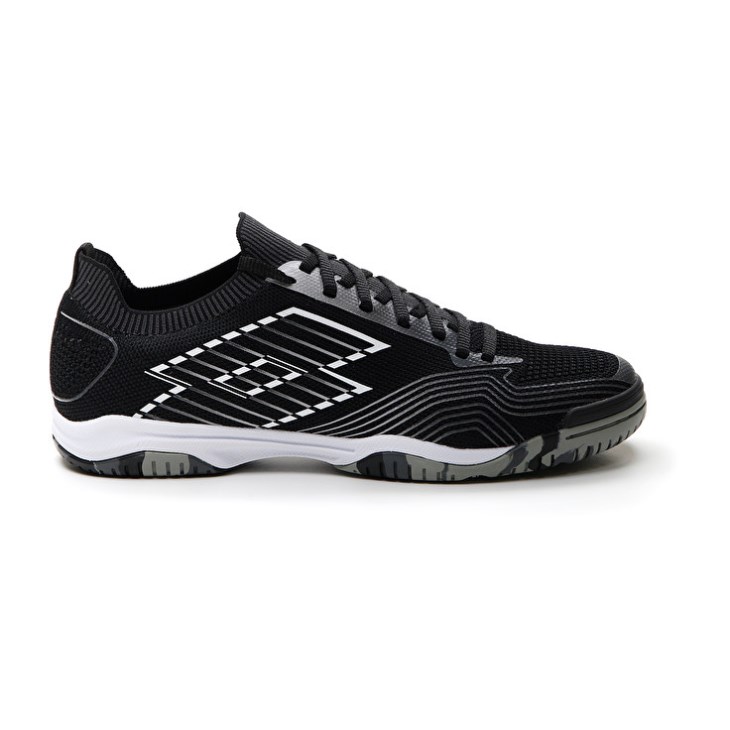 Men Lotto Tacto 250 ID Futsal Shoes Black / White / Grey | ZC152165N2