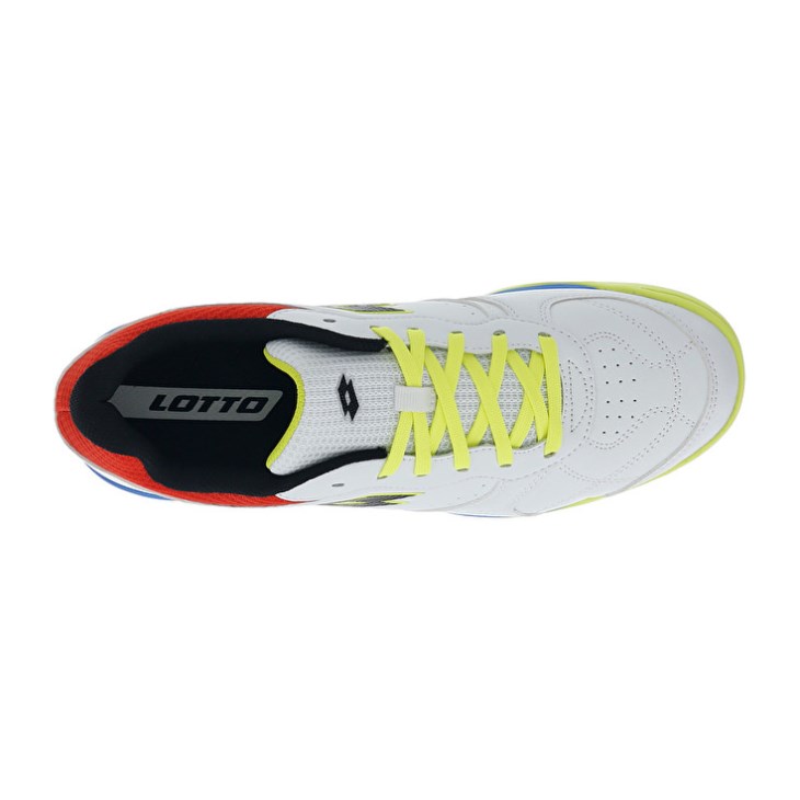 Men Lotto Tacto 300 VII TF Futsal Shoes White / Yellow | PF902710B4