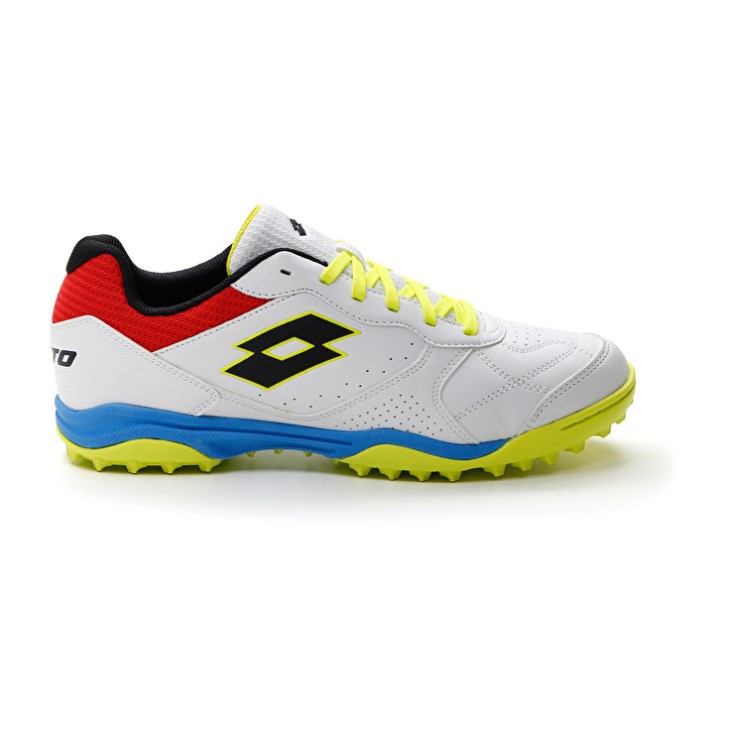 Men Lotto Tacto 300 VII TF Futsal Shoes White / Yellow | PF902710B4