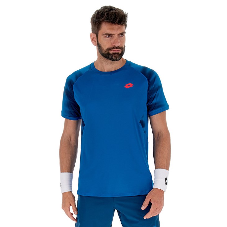 Men Lotto Tech II D2.B T Shirts Blue | ZX708170C5
