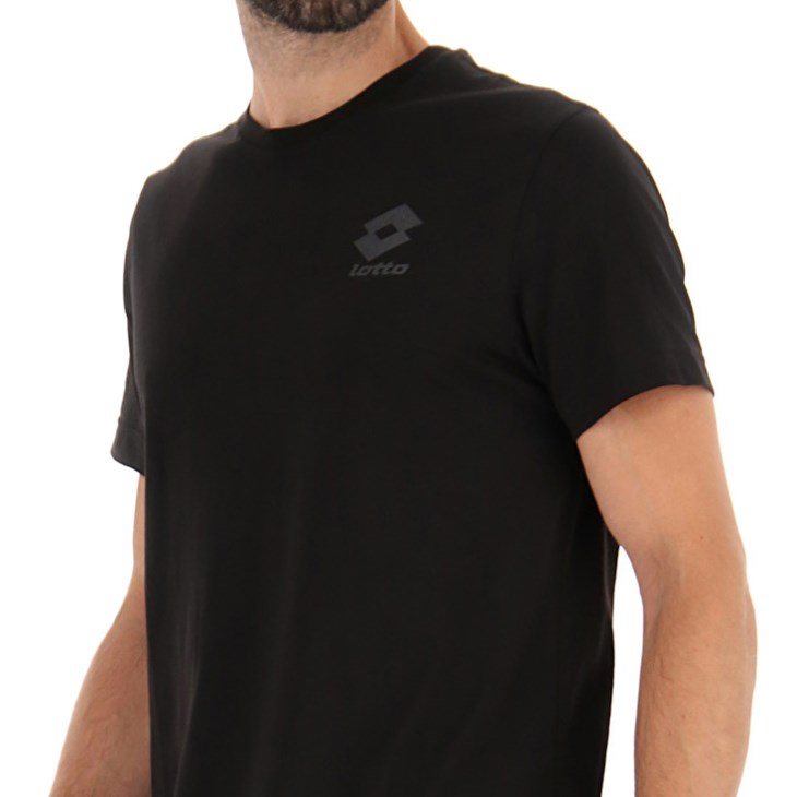 Men Lotto Tee Basic T Shirts Black | TP316151B8