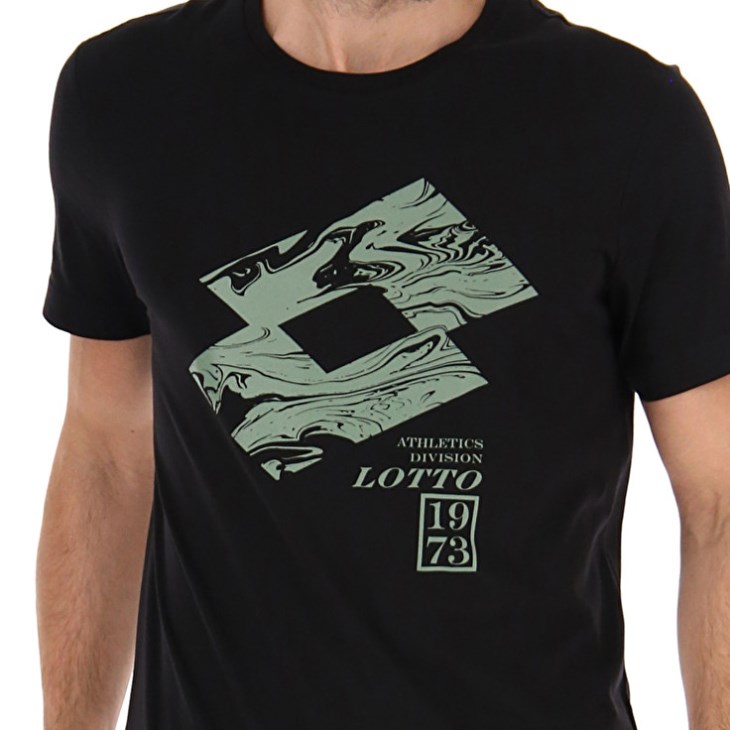 Men Lotto Tee Losanga V T Shirts Black | ZS976087I5