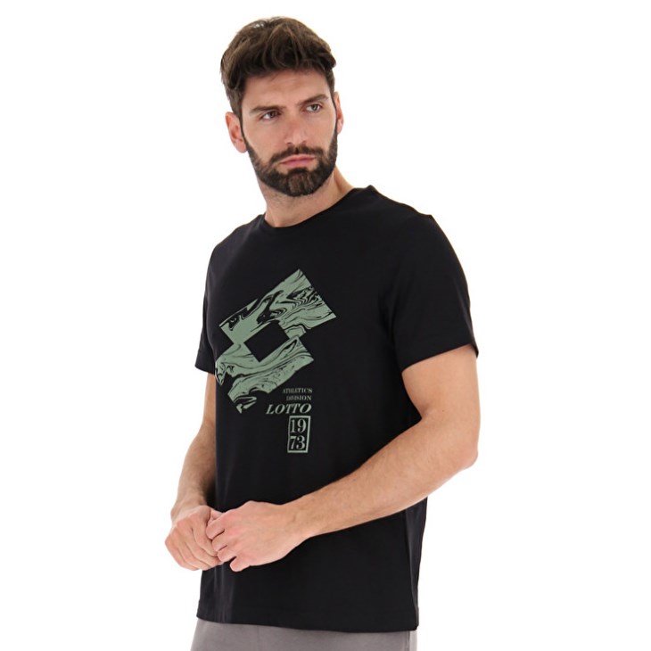 Men Lotto Tee Losanga V T Shirts Black | ZS976087I5