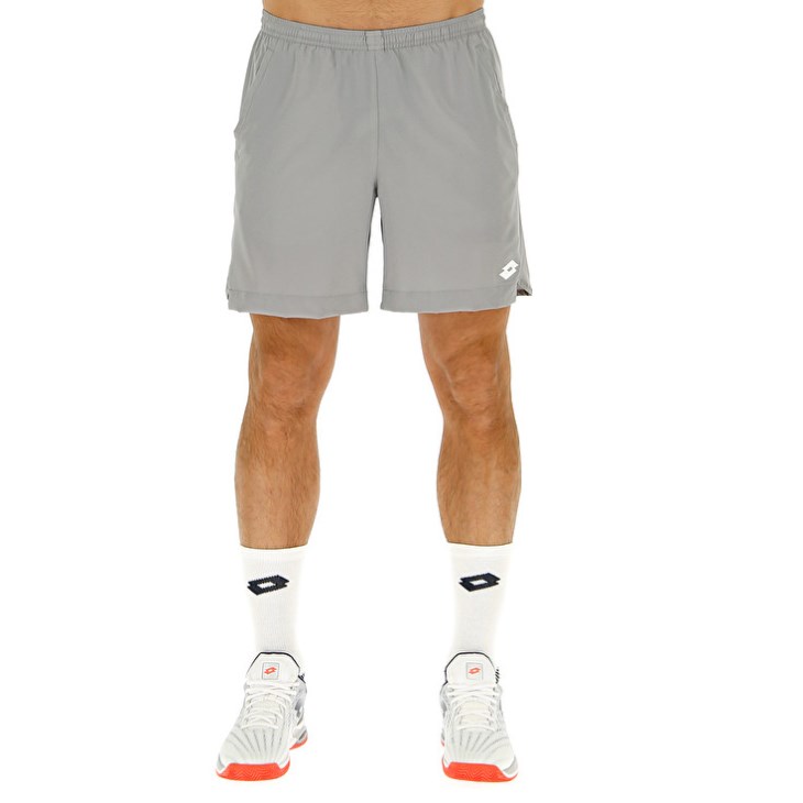 Men Lotto Tennis Tech Shorts Grey | CJ141114L8
