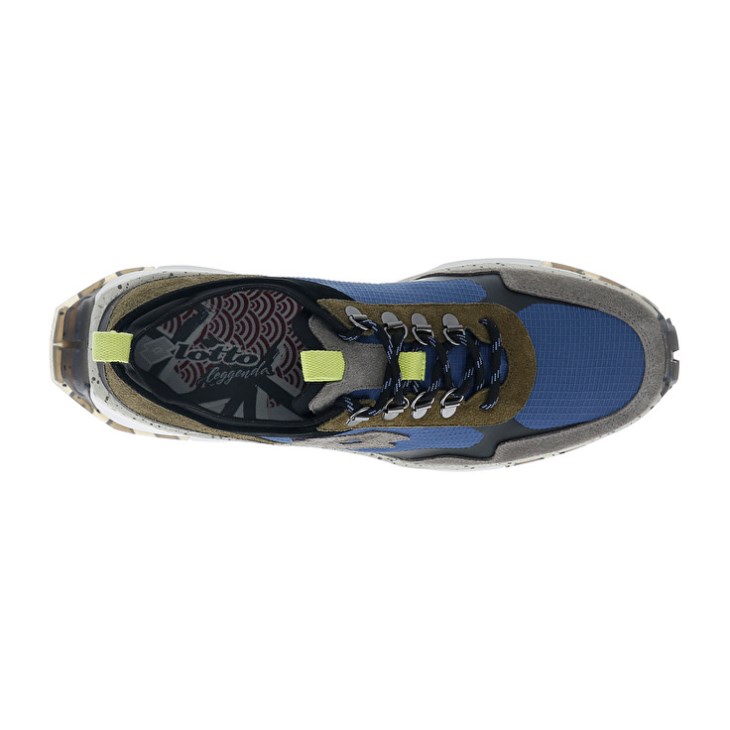 Men Lotto Tokyo Fuji Sneakers Grey / Blue / Gold | QI080118N9