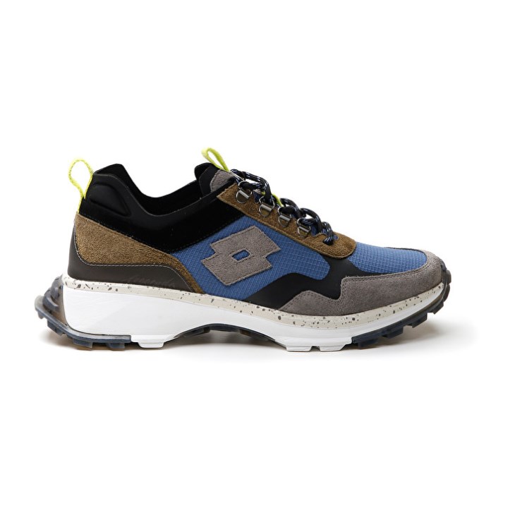 Men Lotto Tokyo Fuji Sneakers Grey / Blue / Gold | QI080118N9
