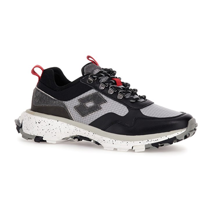 Men Lotto Tokyo Fuji Square Sneakers Grey / Black / White | IA934133V0