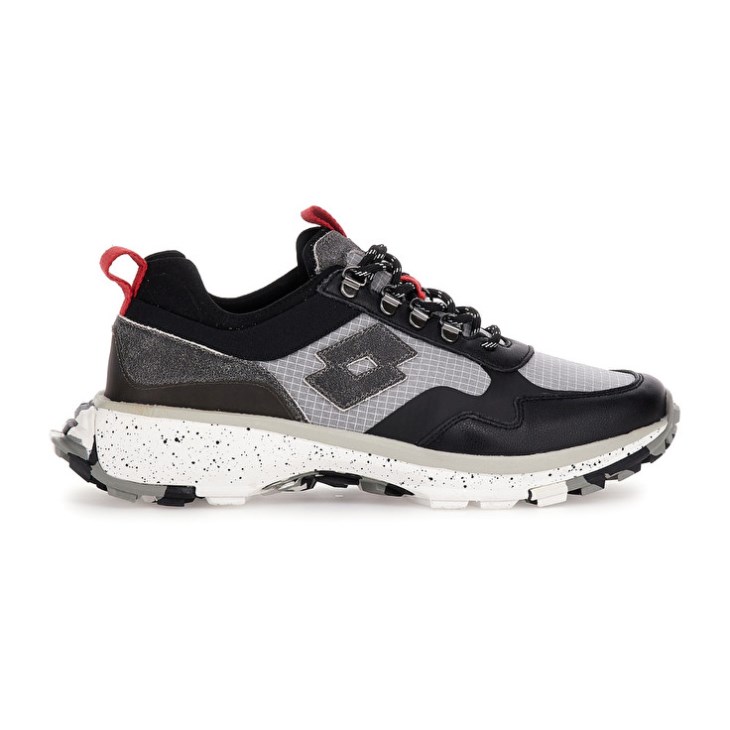 Men Lotto Tokyo Fuji Square Sneakers Grey / Black / White | IA934133V0