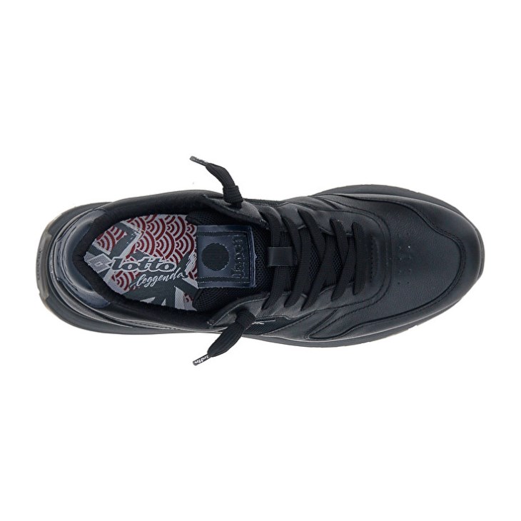 Men Lotto Tokyo Ginza Black Running Shoes Black | RE014501J3