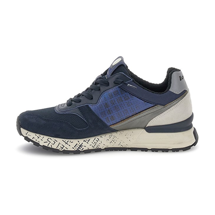 Men Lotto Tokyo Ginza PRT Sneakers Navy Blue | KM405730A5