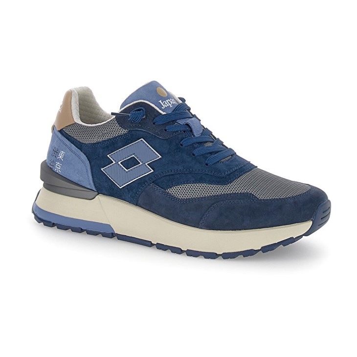 Men Lotto Tokyo Ginza Pure Sneakers Navy Blue | WE236303X9