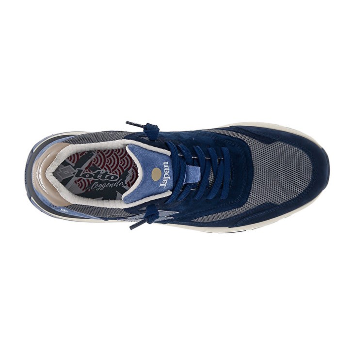 Men Lotto Tokyo Ginza Pure Sneakers Navy Blue | WE236303X9