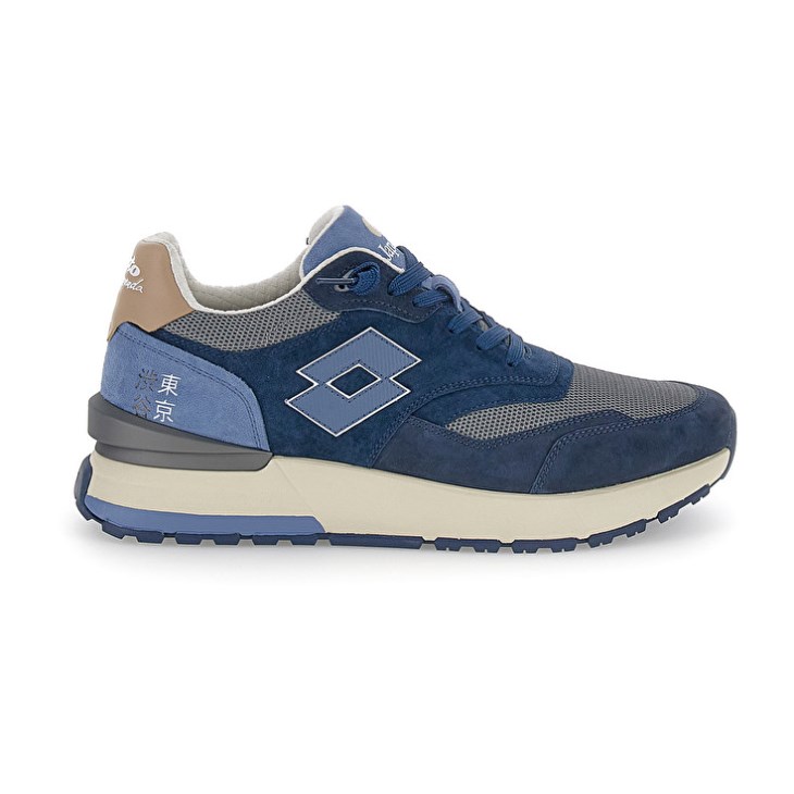 Men Lotto Tokyo Ginza Pure Sneakers Navy Blue | WE236303X9