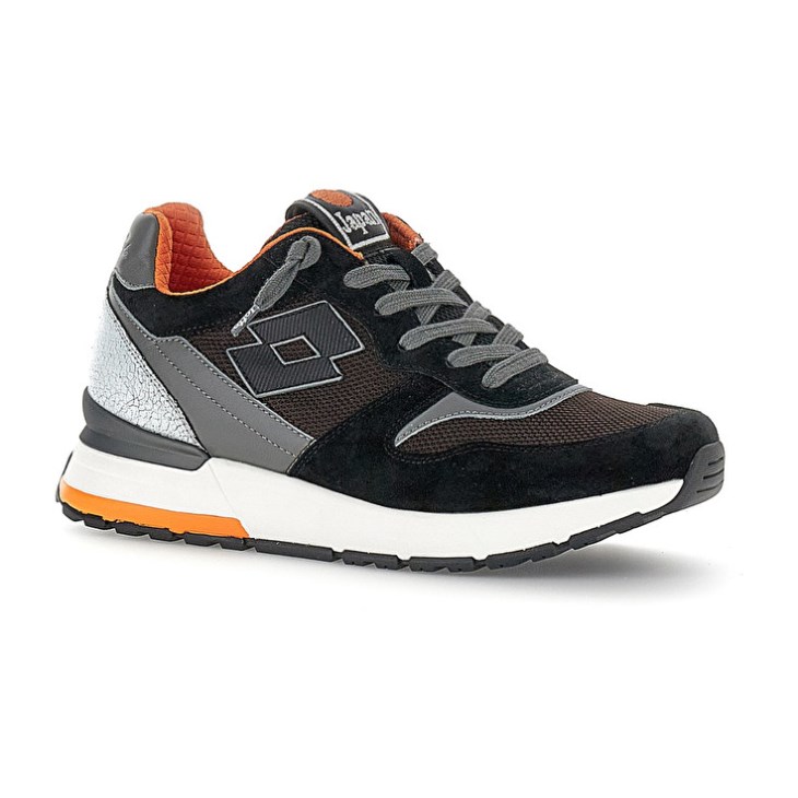 Men Lotto Tokyo Ginza Running Shoes Black / Brown | EJ517871T7