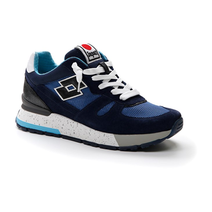 Men Lotto Tokyo Shibuya NET Sneakers Blue / Black / Blue | KY759935J6