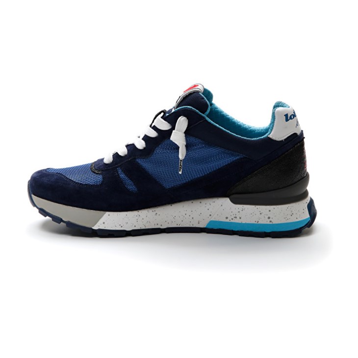 Men Lotto Tokyo Shibuya NET Sneakers Blue / Black / Blue | KY759935J6