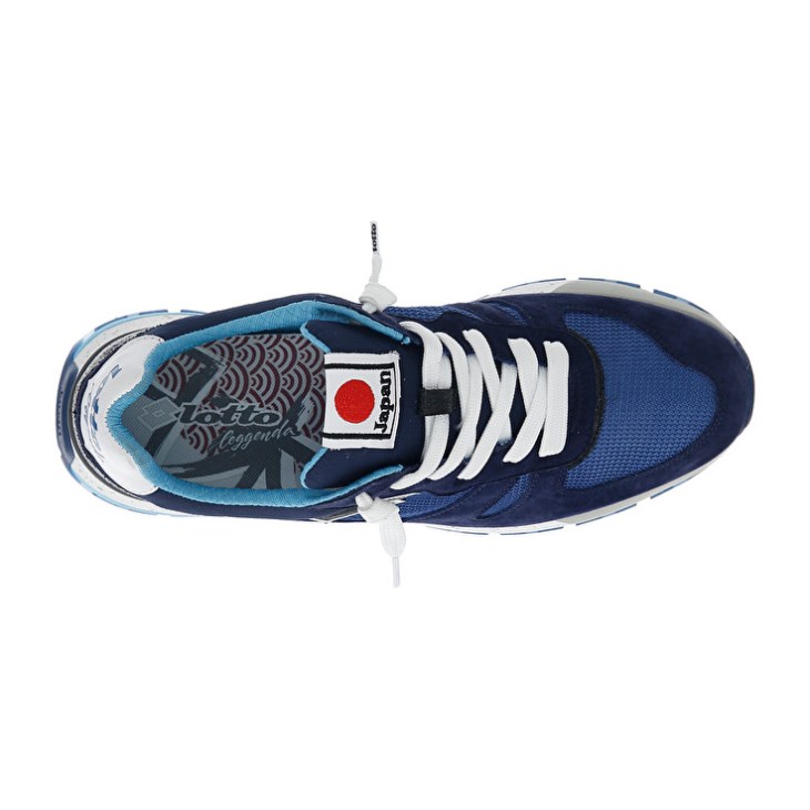 Men Lotto Tokyo Shibuya NET Sneakers Blue / Black / Blue | KY759935J6