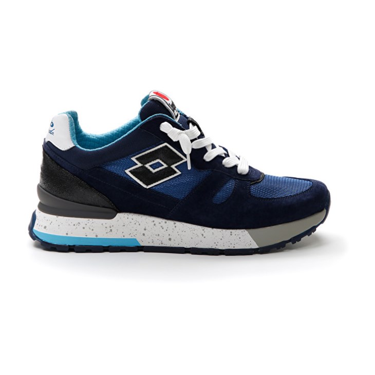 Men Lotto Tokyo Shibuya NET Sneakers Blue / Black / Blue | KY759935J6