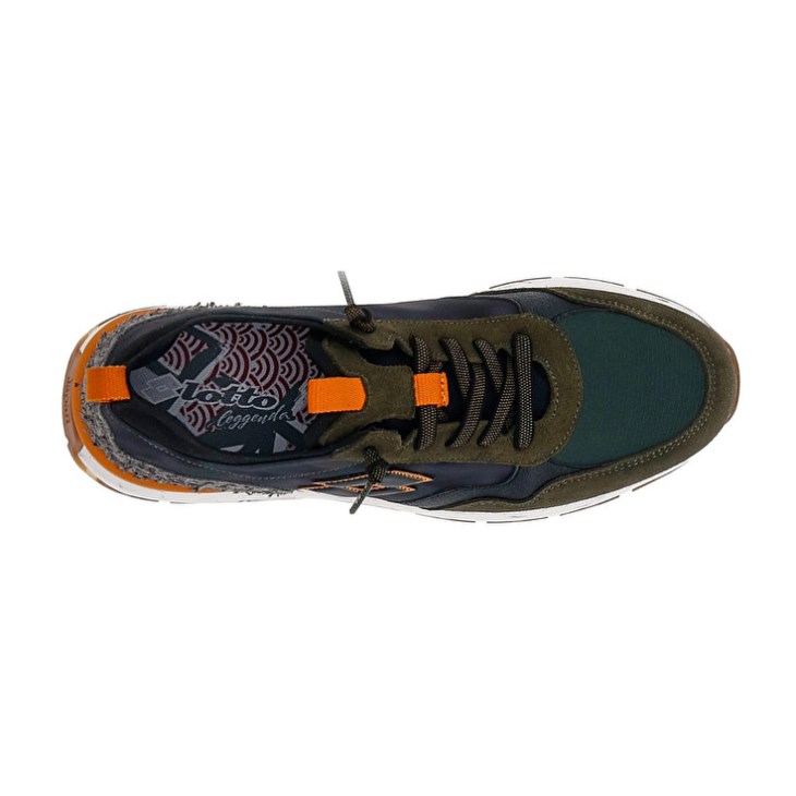 Men Lotto Tokyo Shibuya Tie Dye Sneakers Dark Olive / Black / Green | HK933573X2