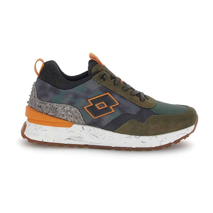 Men Lotto Tokyo Shibuya Tie Dye Sneakers Dark Olive / Black / Green | HK933573X2