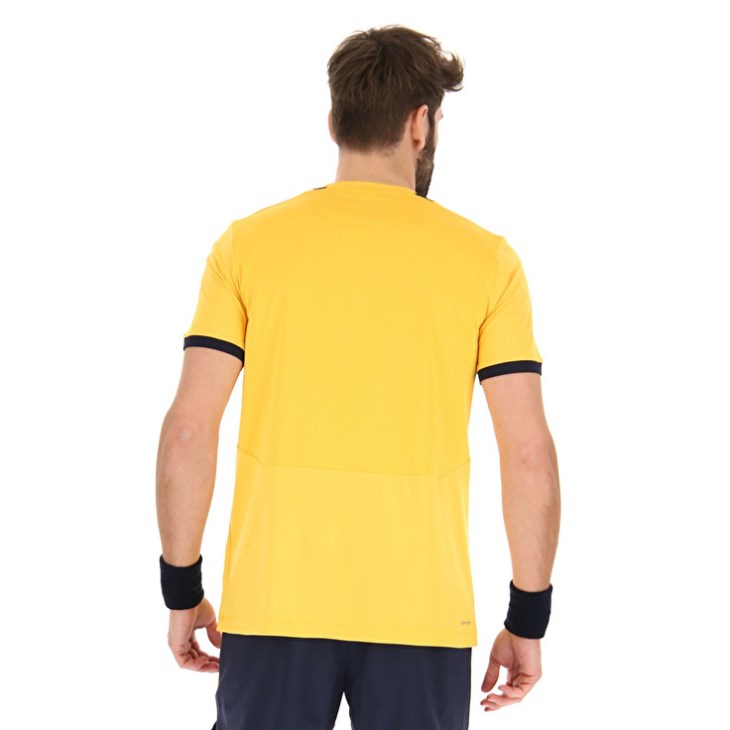 Men Lotto Top IV T Shirts Yellow / Navy Blue | EX837693J6