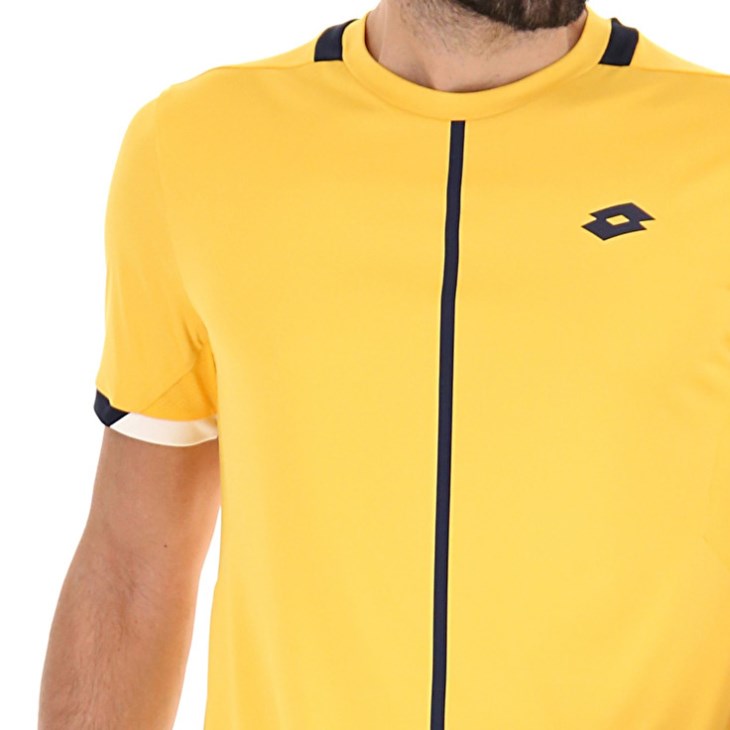 Men Lotto Top IV T Shirts Yellow / Navy Blue | EX837693J6
