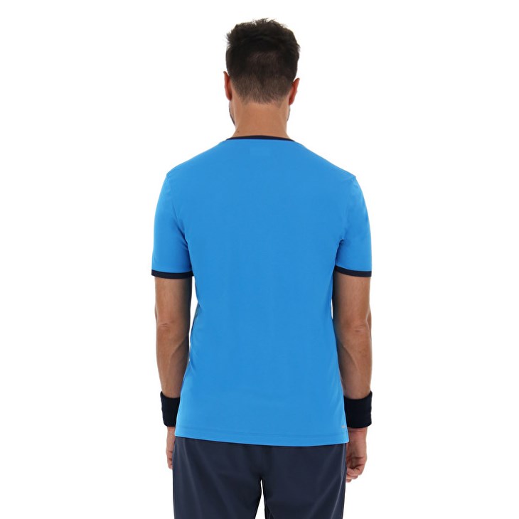 Men Lotto Top Ten III Prt3 PL T Shirts Blue | UX828322G7
