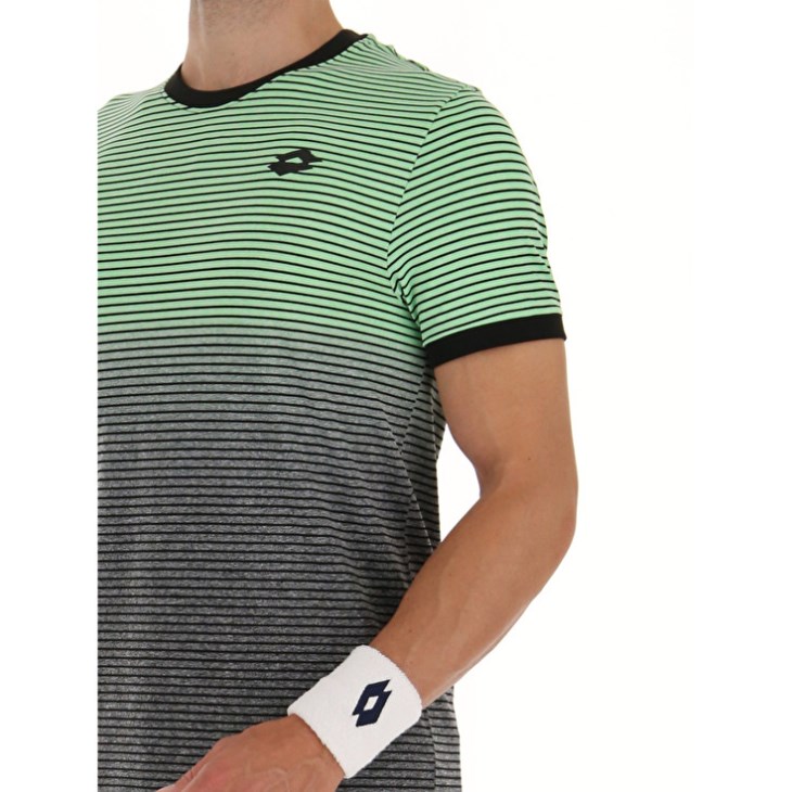 Men Lotto Top Ten II Sml T Shirts Green / Grey | ER430523W0