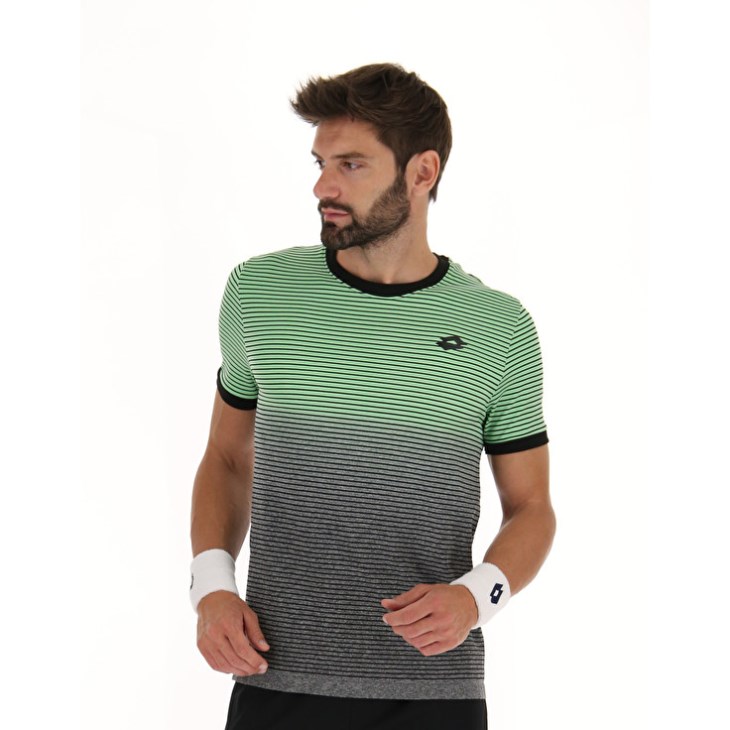 Men Lotto Top Ten II Sml T Shirts Green / Grey | ER430523W0