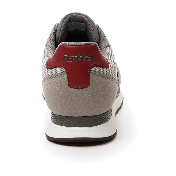 Men Lotto Trainer AMF XIX MSH Sneakers Grey / Grey / Red | BU279517G0
