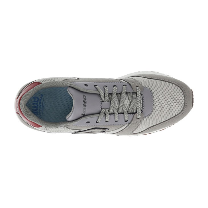 Men Lotto Trainer AMF XIX MSH Sneakers Grey / Grey / Red | BU279517G0