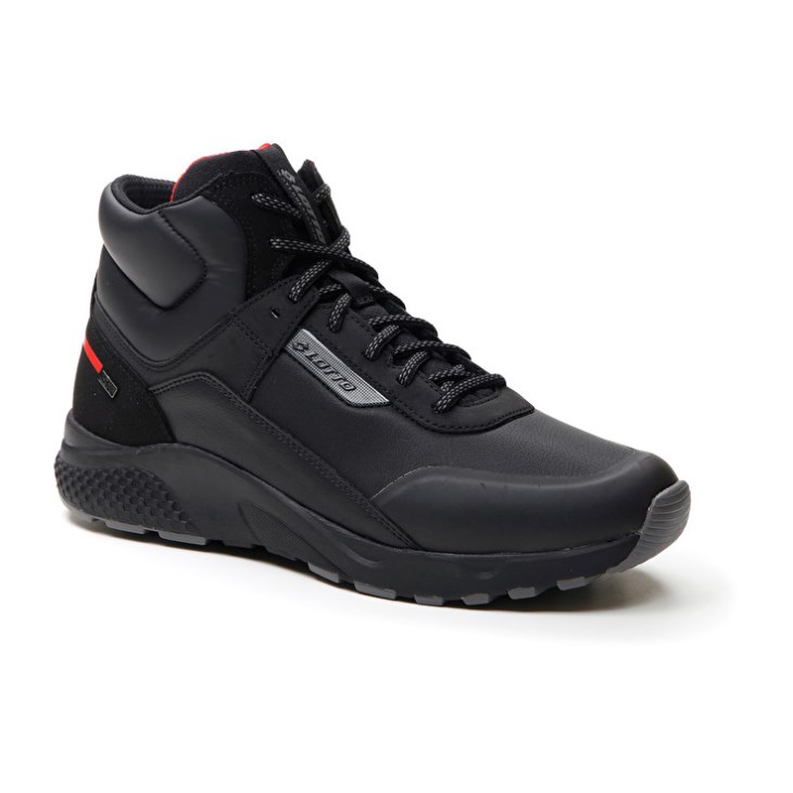 Men Lotto Ultra AMF II Mid HD Sports Shoes Black | FB741714Y7
