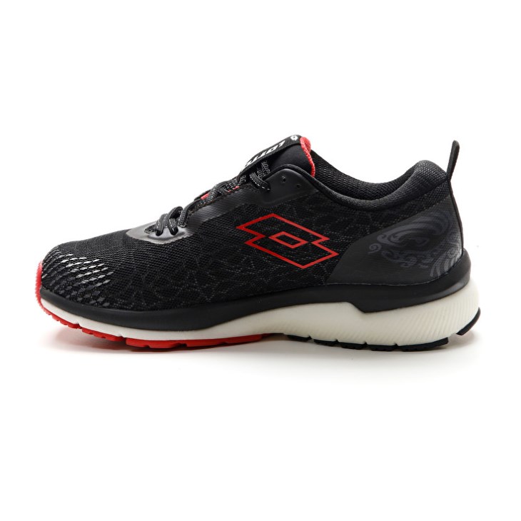 Men Lotto Volata Hyperpulse 100 Running Shoes Black / Red | YQ516891N2