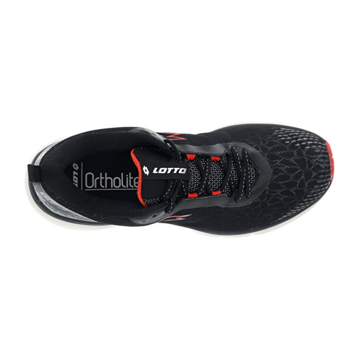 Men Lotto Volata Hyperpulse 100 Running Shoes Black / Red | YQ516891N2