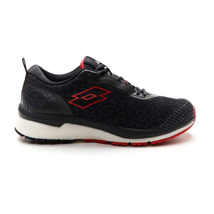 Men Lotto Volata Hyperpulse 100 Running Shoes Black / Red | YQ516891N2