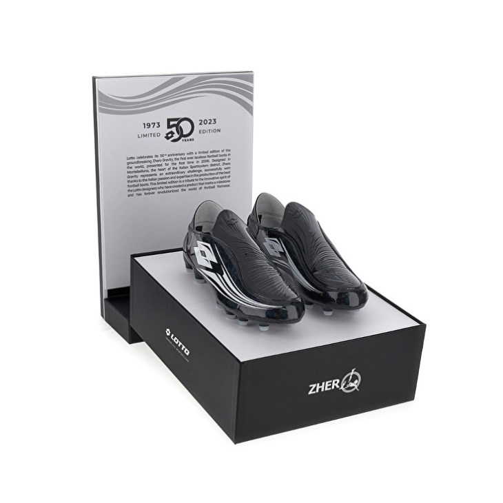 Men Lotto Zhero Gravity Tre OG 50 YRS Soccer Shoes Black | MD381498F6
