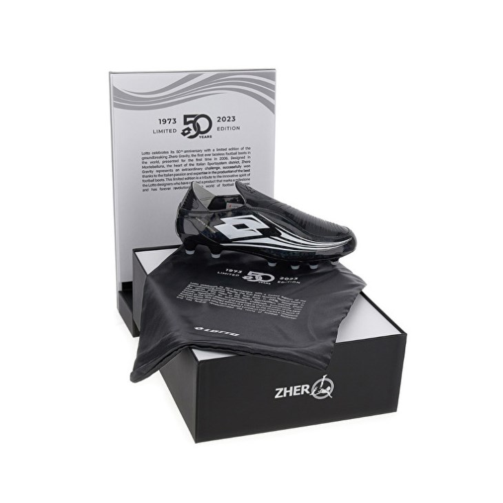 Men Lotto Zhero Gravity Tre OG 50 YRS Soccer Shoes Black | MD381498F6