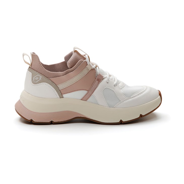 Women Lotto Antares 1 AMF W Tennis Shoes White / Pink | OI346204I6