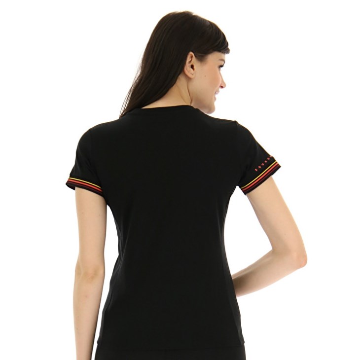 Women Lotto Athletica Classic W V T Shirts Black | XK879257X2